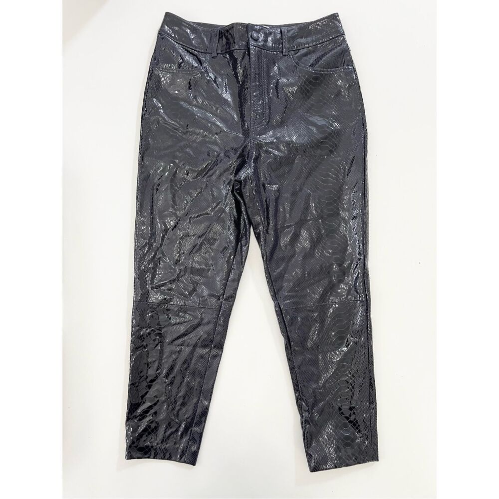 Remain Birger Christensen Total Eclipse Snakeskin Embossed Leather Pants Size‎ 6